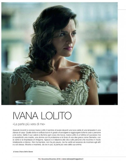 IVANA LOTITO SU RED CARPET MAGAZINE