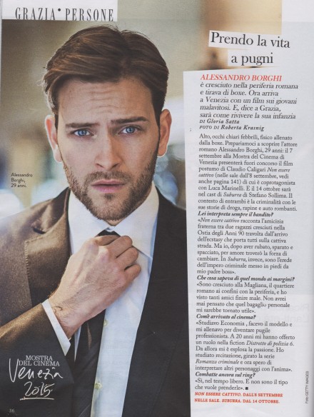 ALESSANDRO BORGHI INTERVISTATO DA GLORIA SATTA PER GRAZIA