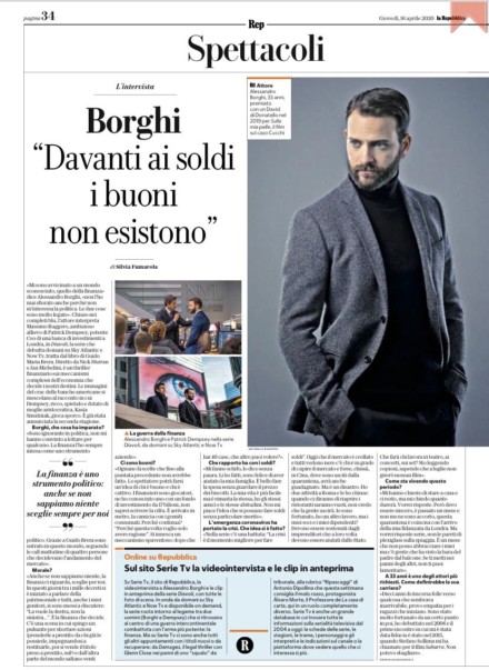 ALESSANDRO BORGHI SU REPUBBLICA