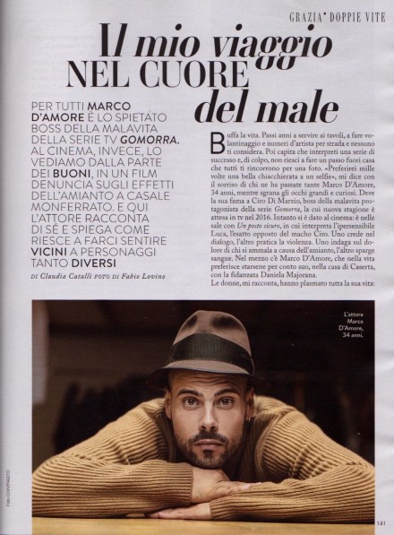 MARCO D’AMORE SU GRAZIA