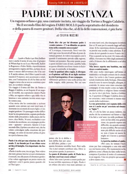 FABIO MOLLO SU VANITY FAIR