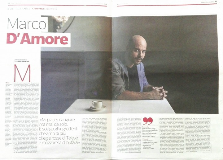 MARCO D’AMORE SU FOOD ISSUE-CORRIERE DELLA SERA