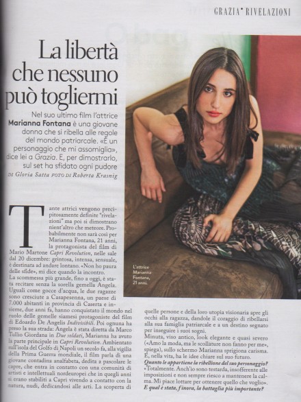 MARIANNA FONTANA SU GRAZIA