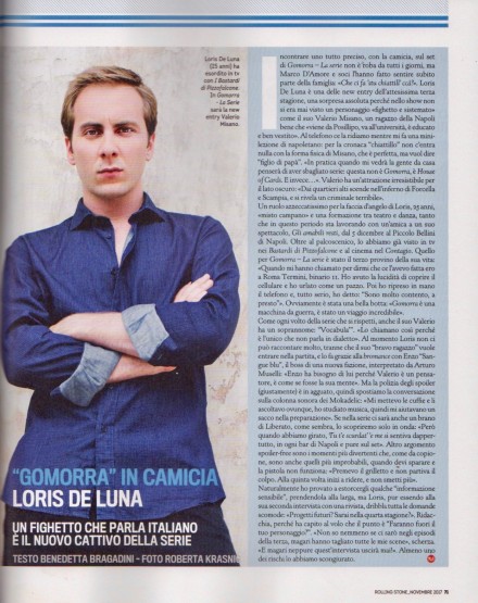 LORIS DE LUNA SU ROLLING STONE