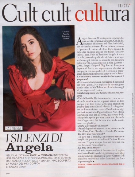 ANGELA FONTANA SU GRAZIA