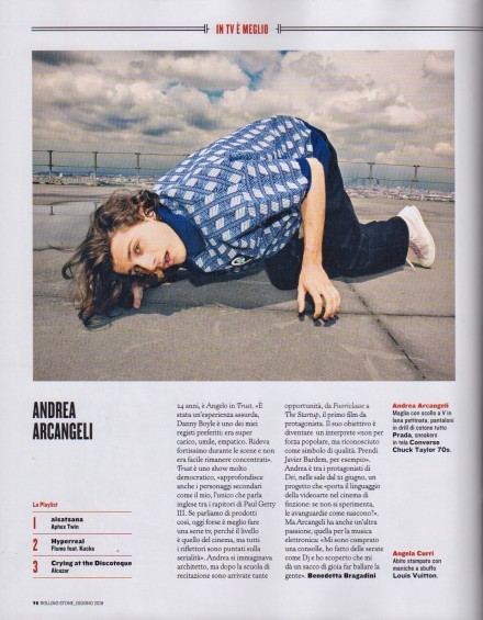 ANDREA ARCANGELI SU ROLLING STONE