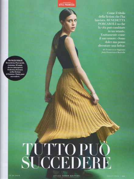 BENEDETTA PORCAROLI SU VANITY FAIR