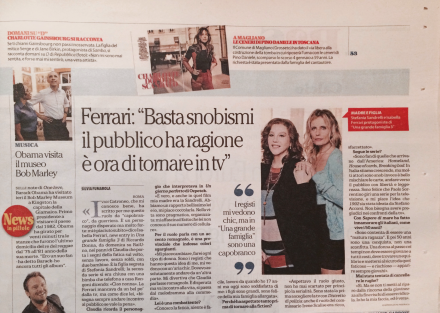 ISABELLA FERRARI SU LA REPUBBLICA