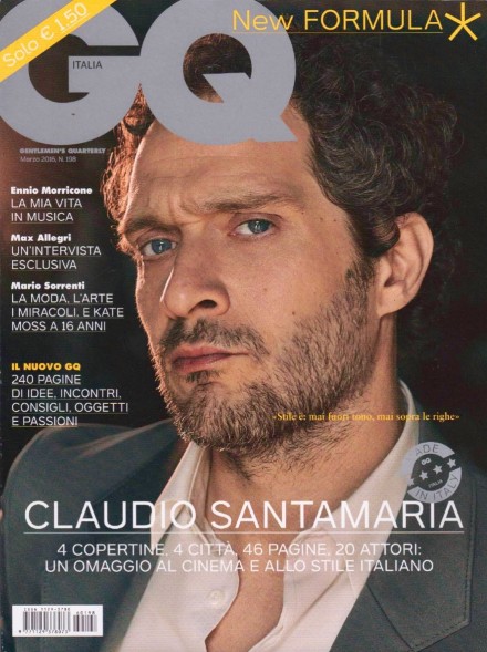 CLAUDIO SANTAMARIA IN COVER PER GQ DI MARZO