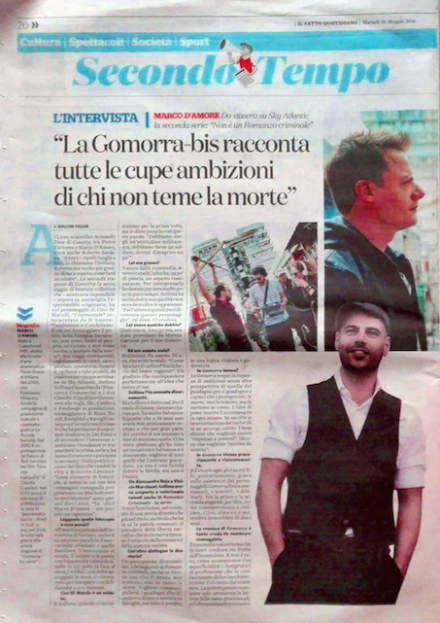 MARCO D’AMORE SU IL FATTO QUOTIDIANO