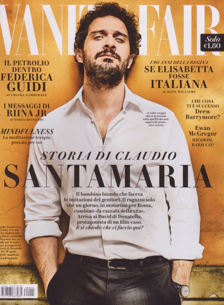 CLAUDIO SANTAMARIA IN COVER SU VANITY FAIR