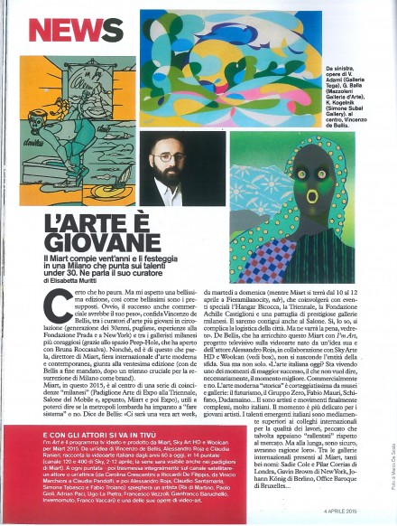 Su D di Repubblica il progetto I’M ART, una collaborazione MIART, SKY ARTE HD e WOOLCAN