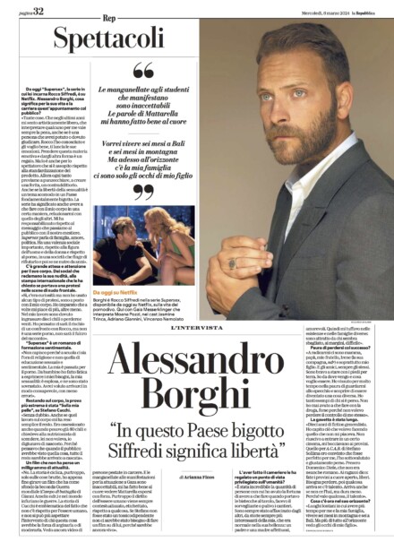 ALESSANDRO BORGHI SU LA REPUBBLICA